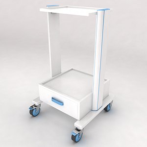 3d medical equipment trolley