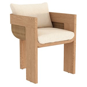 Restoration Hardware Sedona Cane Teak Dining Armchair