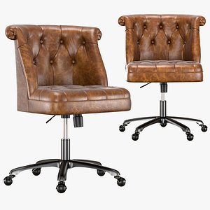 3D treviso tufted desk chair model