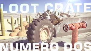 3D loot crate 2 concrete barrier