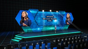 3D model Pentagonal shapes mapping Stage