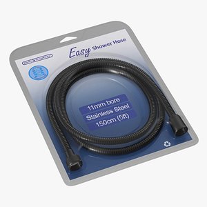 3D Packed Shower Hose Black
