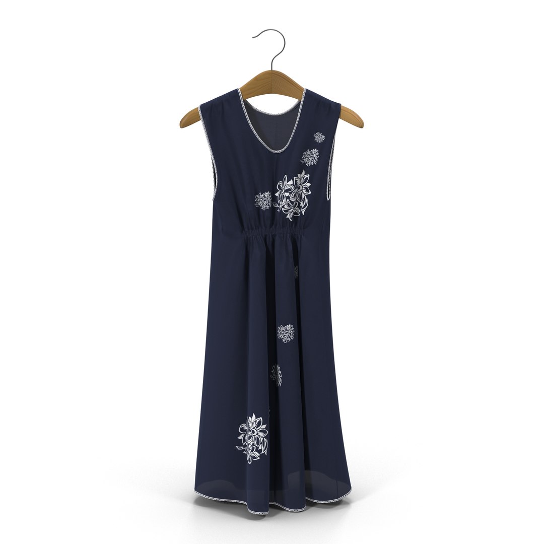 Dress On Hanger 3D model preview