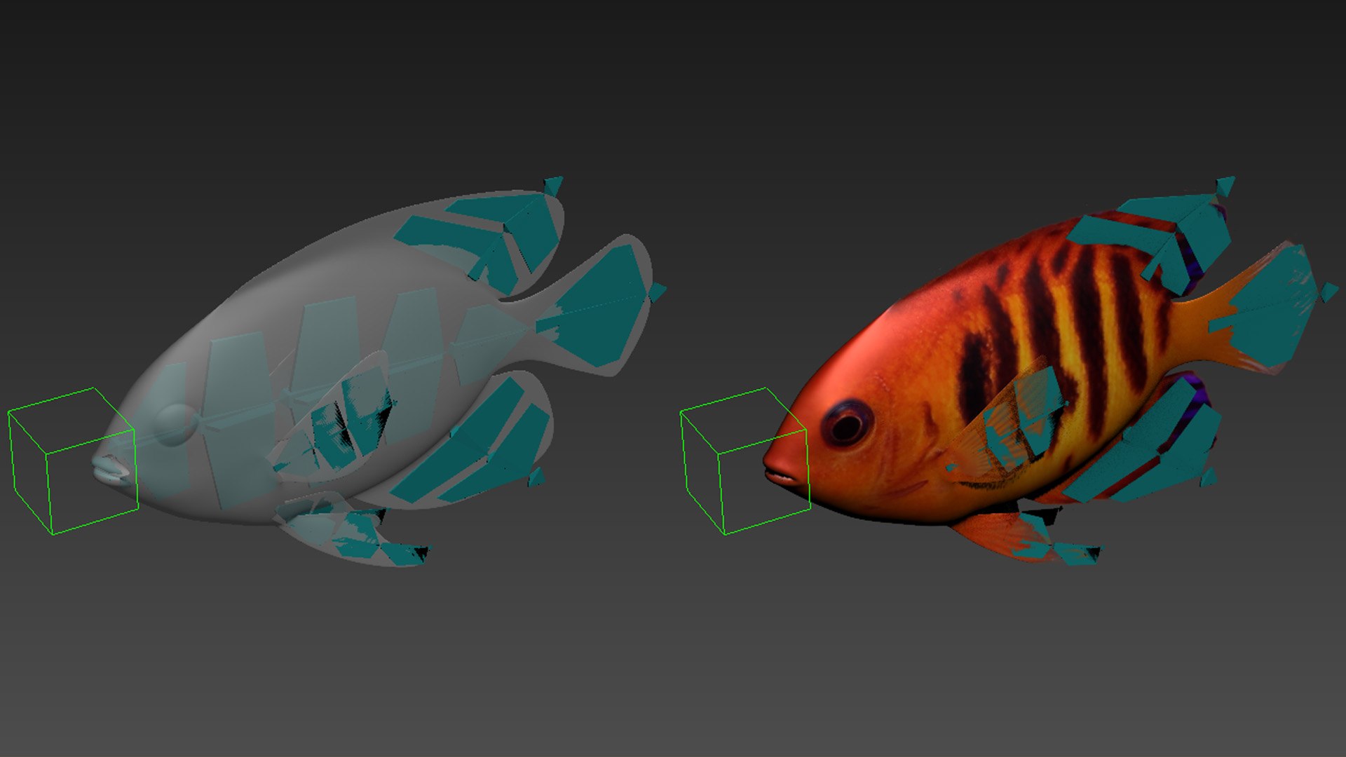 Flame Angelfish Animation Model - TurboSquid 1517046