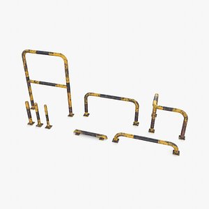 3D Traffic safety barrier pack v2