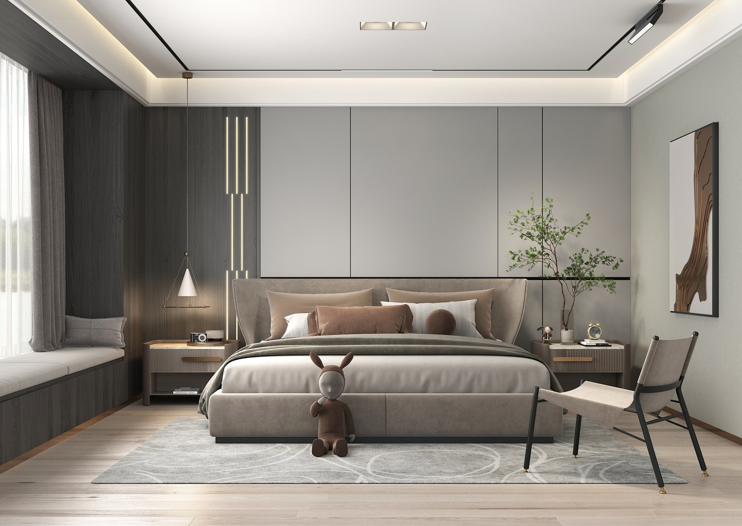 Modern Bedroom Interior Scene 26 3D - TurboSquid 2029769