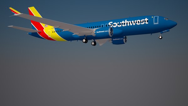 Southwest Airlines 737 max 8 model - TurboSquid 1725181