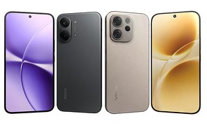 3D model Vivo V70 Alpine Gray And Xiaomi Redmi Turbo 5 Max Black