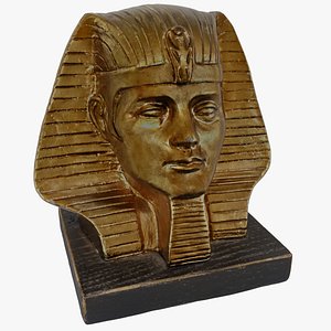 3D Scanned Pharoah Head Bookend model