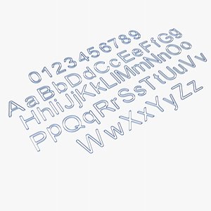 3D model Alphabet glass 3