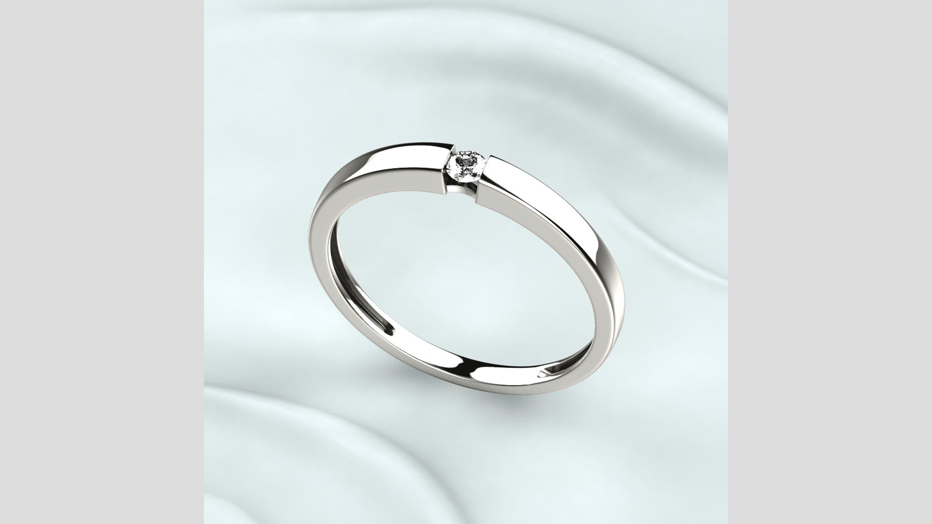 3D Single Diamond Fashion Gold Ring Model - TurboSquid 1885790
