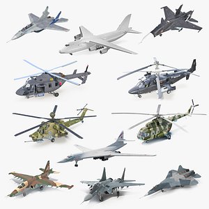 3D model Russian Military Aircrafts Collection 4
