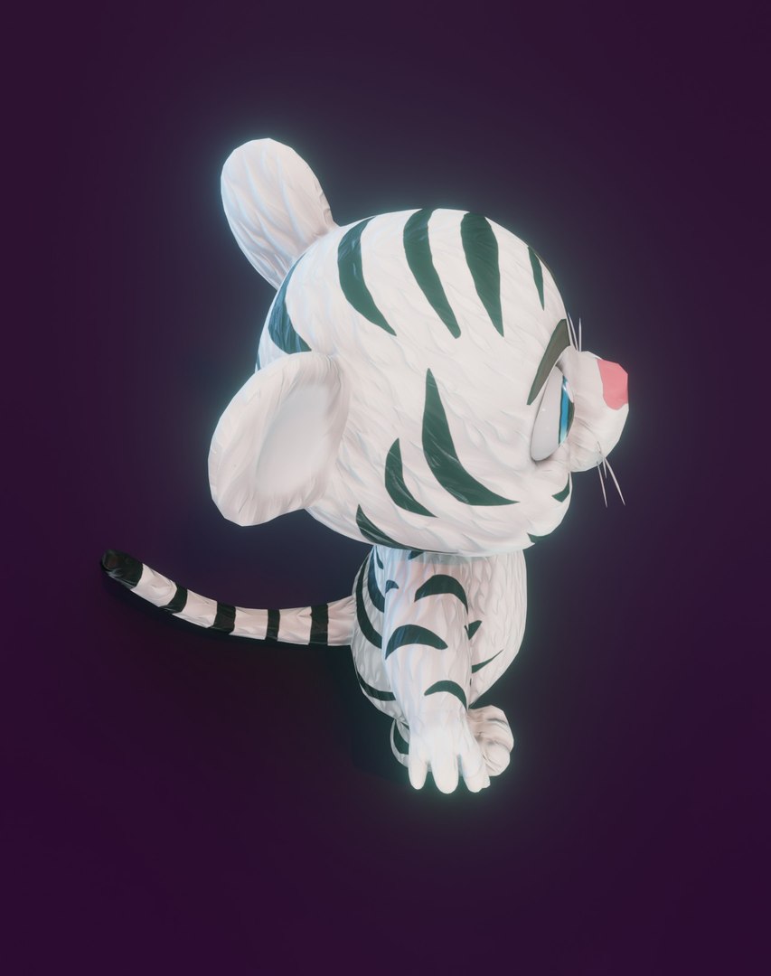 Cartoon White Tiger 3D Model 3D - TurboSquid 1815669