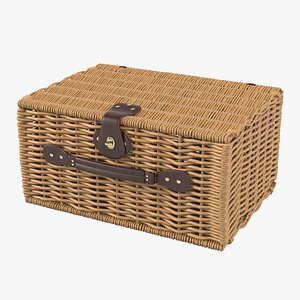 willow picnic basket 3D model