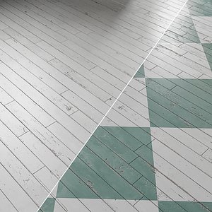 white old parquet 3D model