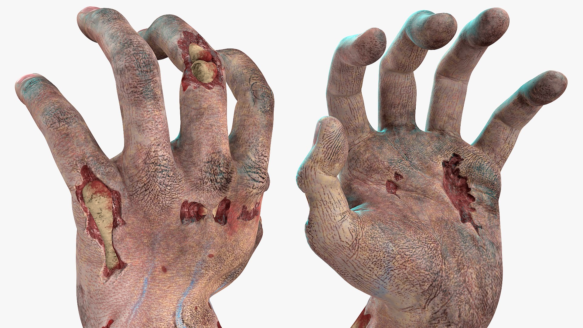 3D Zombie Hands Rigged - TurboSquid 1515801