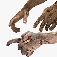Zombie Hands Rigged Collection for Cinema 4D