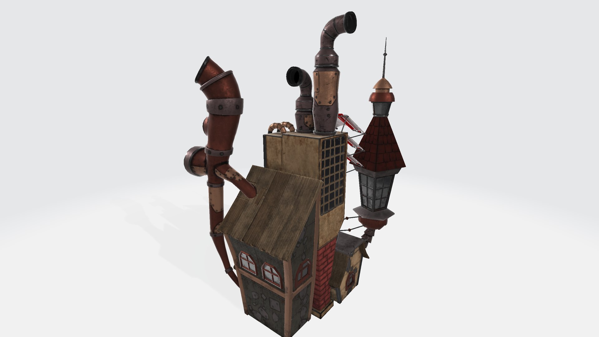 3D Steampunk House Model - TurboSquid 2321700