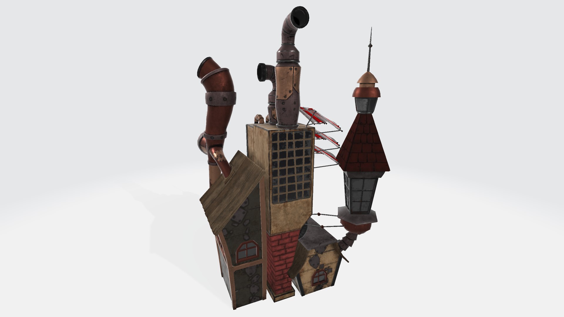 3D Steampunk House Model - TurboSquid 2321700