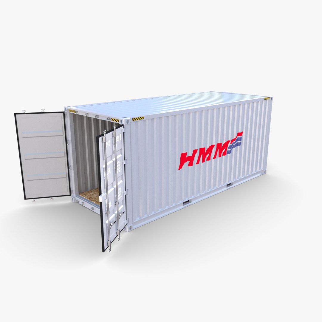 3D model 20ft Shipping Container HMM v3 - TurboSquid 1772664