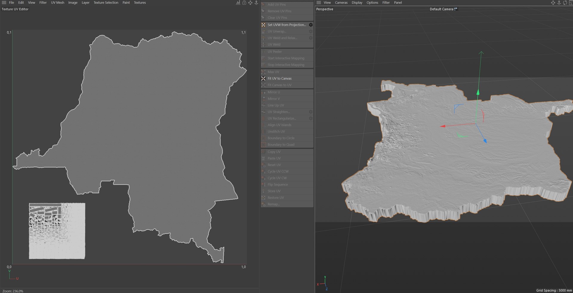 3D Model Congo Democratic Republic Terrain Map - TurboSquid 2336002