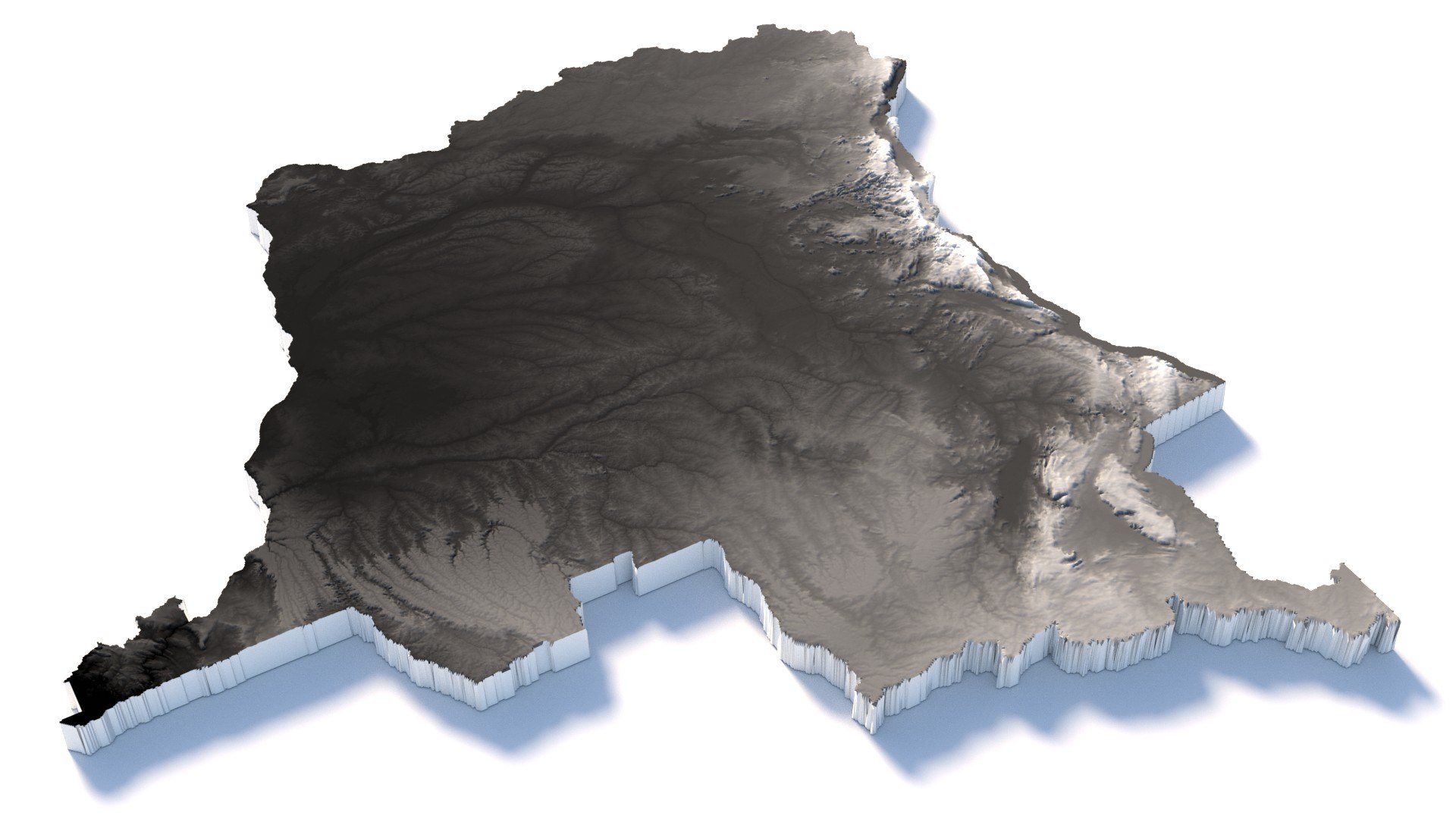 3D Model Congo Democratic Republic Terrain Map - TurboSquid 2336002