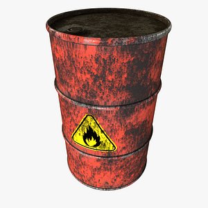 3D old barrel model