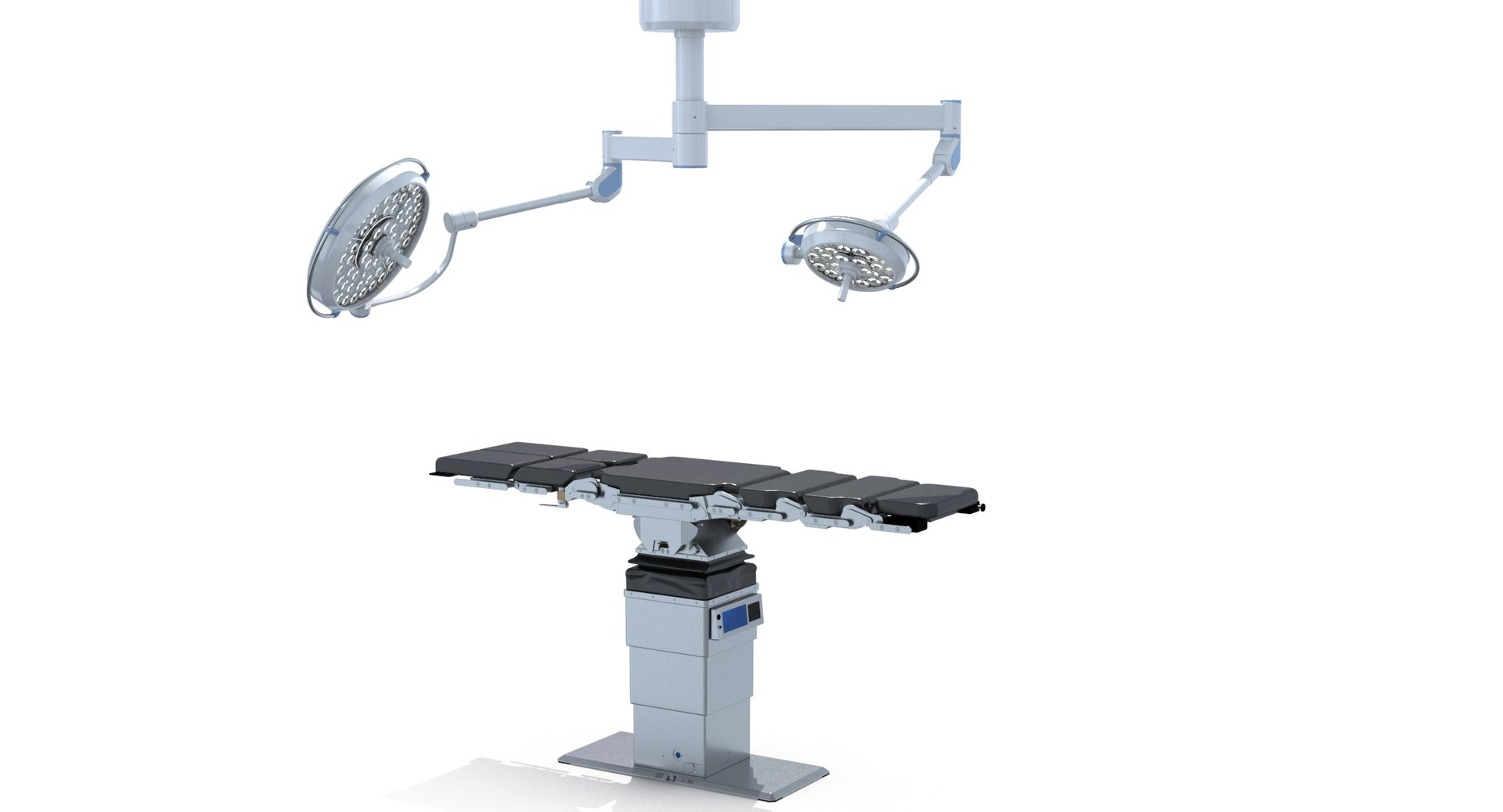 3D Operating Table And Lamp Model - TurboSquid 1734543