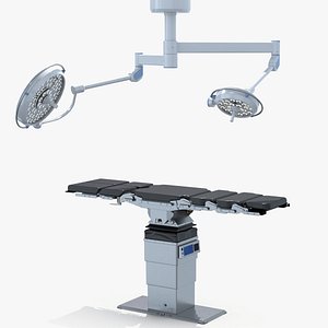 Operating Table and Lamp