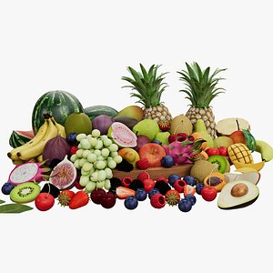 3D 3D Fruits Collection Vol 01 Low-poly 3D model