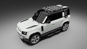 3D LAND ROVER DEFENDER 110 FUJI WHITE