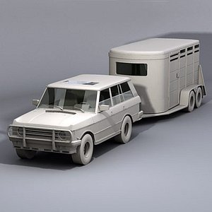 Range Rover & Horse Trailer 3ds