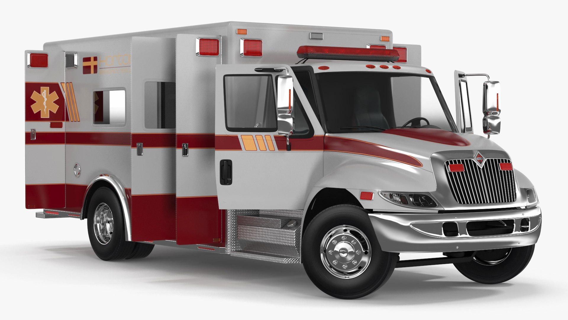 International Durastar Medical Services Unit Rigged 3D model preview