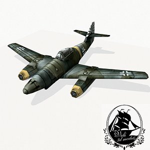 3d messerschmitt 262 fighter model