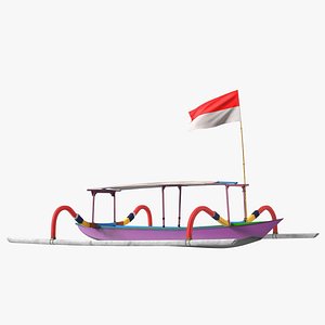 Jukung Boat Colorful