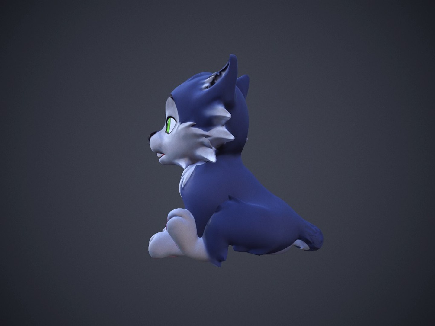 3d Model Cartoon Talking Cat