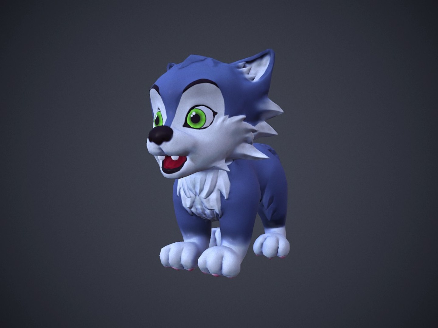 3d Model Cartoon Talking Cat