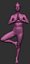 Sporty young woman meditating 378