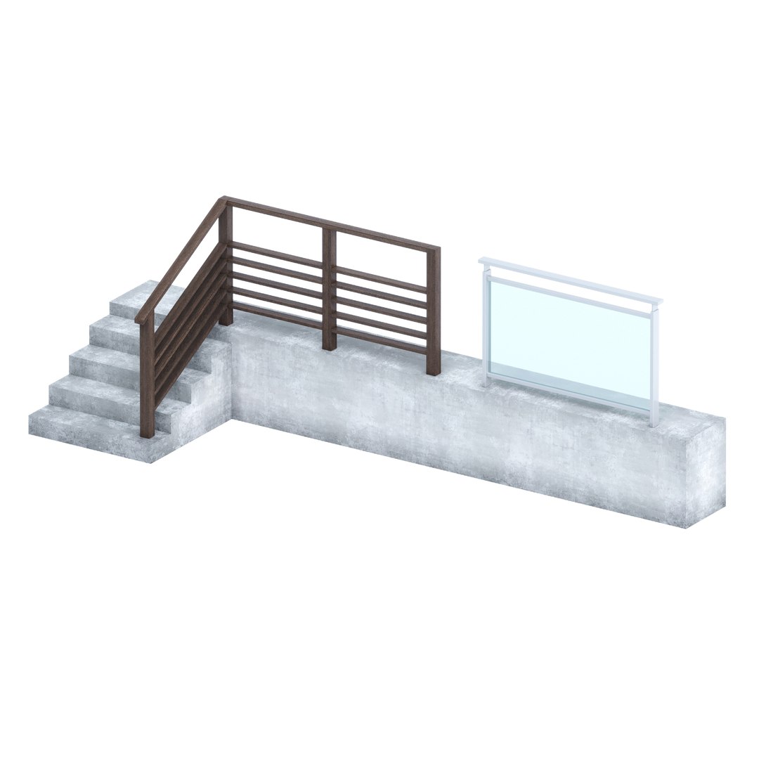 3D Railing - TurboSquid 1605272