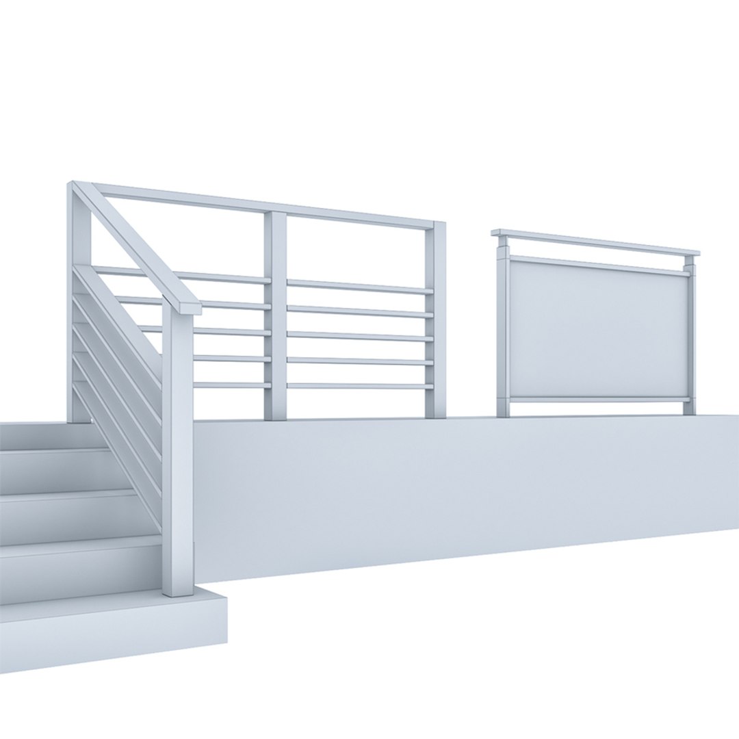 3D Railing - TurboSquid 1605272