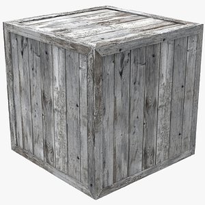3D wooden cube box model