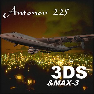 Antonov An 225 3DS Model Russian Giant Aircraft Mriya