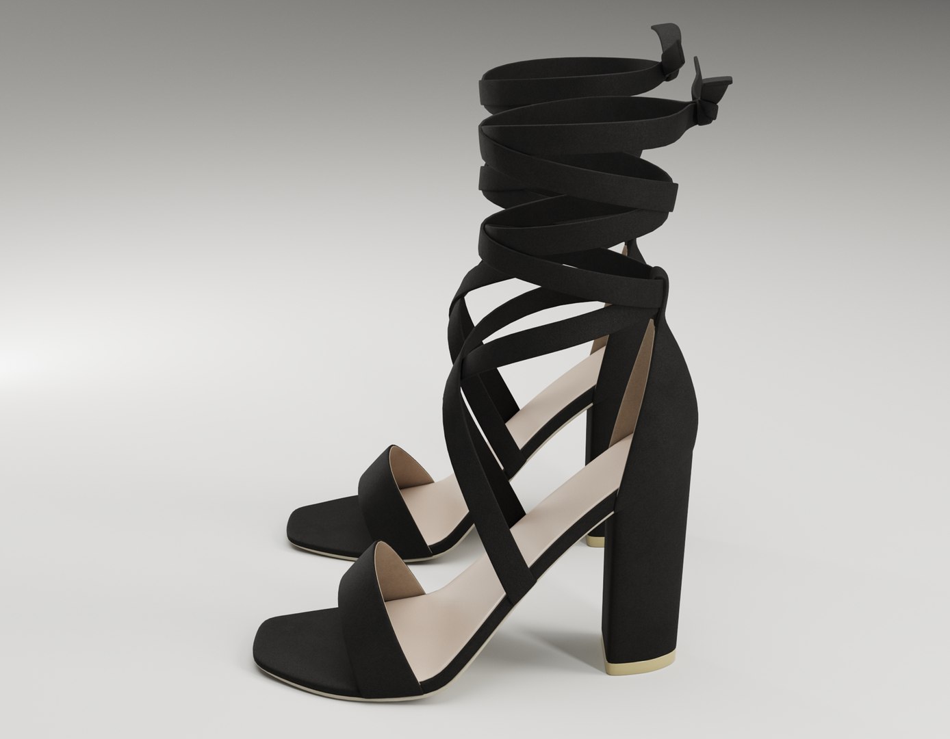 Strappy Suede Heels Collection 3D - TurboSquid 2247788