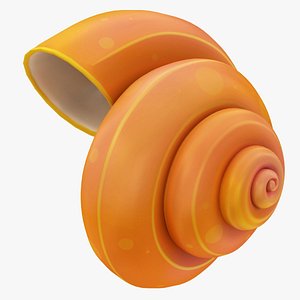 3D Cartoon Sea Shell 04 model