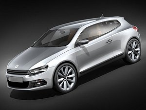 volkswagen scirocco sport midpoly 3d model