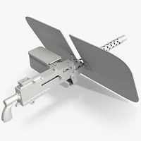 M1919  machine gun with shield