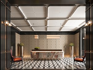 Modern hotel lobby
