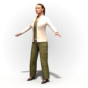 casual woman 3d model