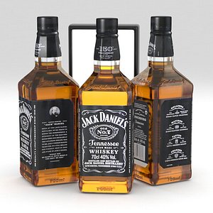 3D bourbon whiskey alcohol model