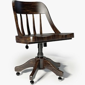 3d restoration hardware keating desk chair